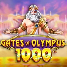 Gates of Olympus 1000 online game logo by Pragmatic Play on dream-casino.net